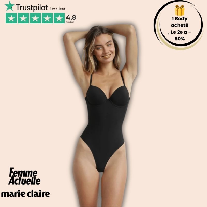 Body Femme Élégant Gainant – Moulant, Invisible et Confortable